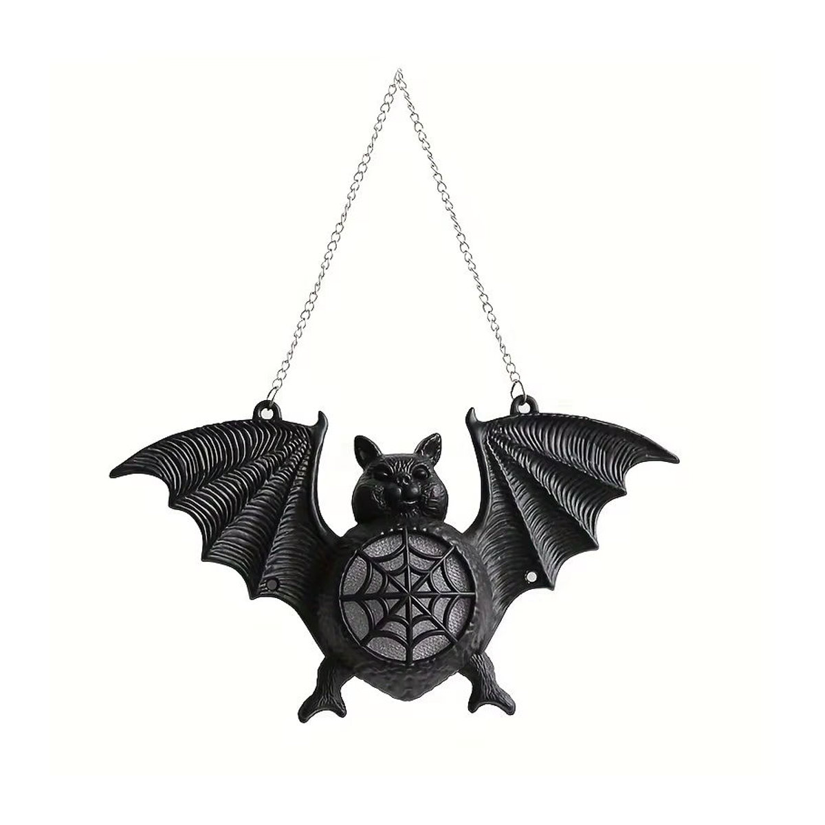 Leuchtende Halloween Fledermaus-Hängedekoration aus Kunststoff in Schwarz mit Farbverlauf - Bild 5