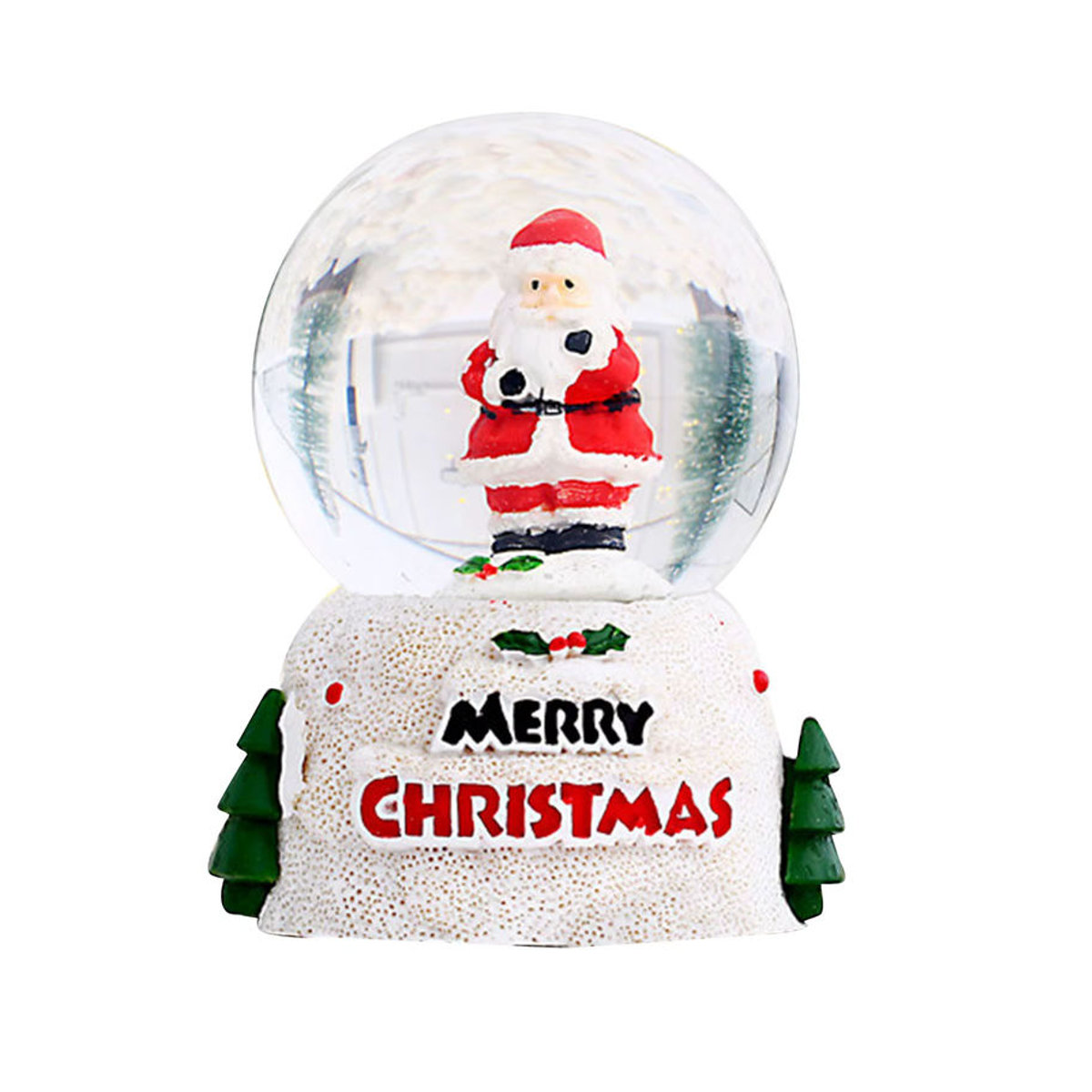 Leuchtende Kristallkugel aus Glas als geometrisches Weihnachtsornament in Mehrfarbig für die Dekoration - Bild 3