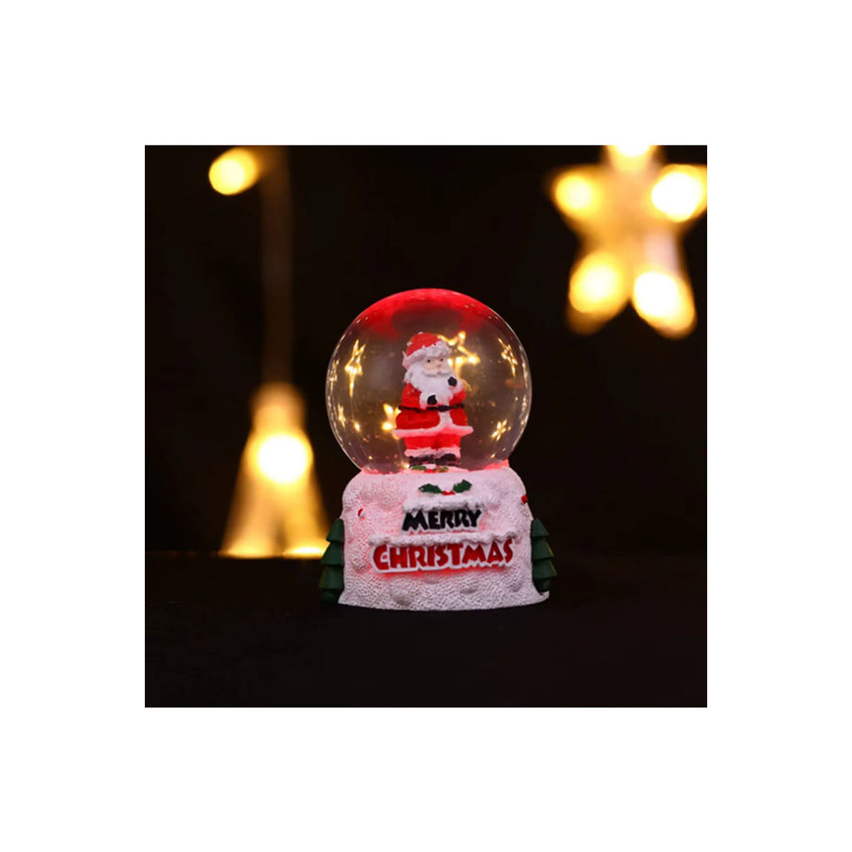Leuchtende Kristallkugel aus Glas als geometrisches Weihnachtsornament in Mehrfarbig für die Dekoration - Bild 4