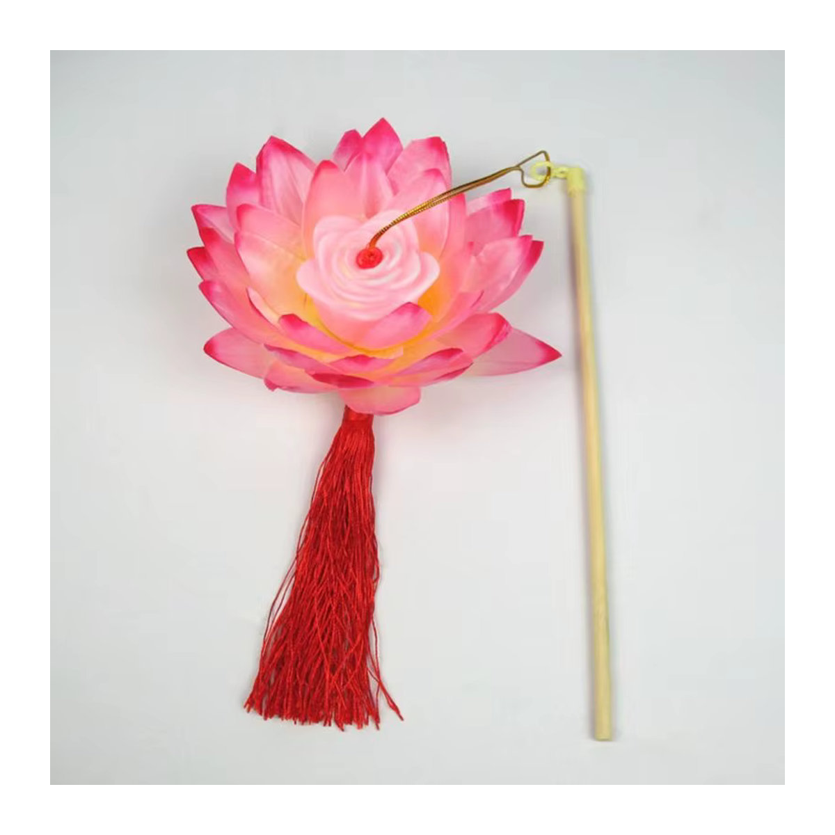 Leuchtende Lotusblumen Laterne aus Papier in Rosa für das Mittherbstfest und das chinesische Neujahrsfest - Bild 2