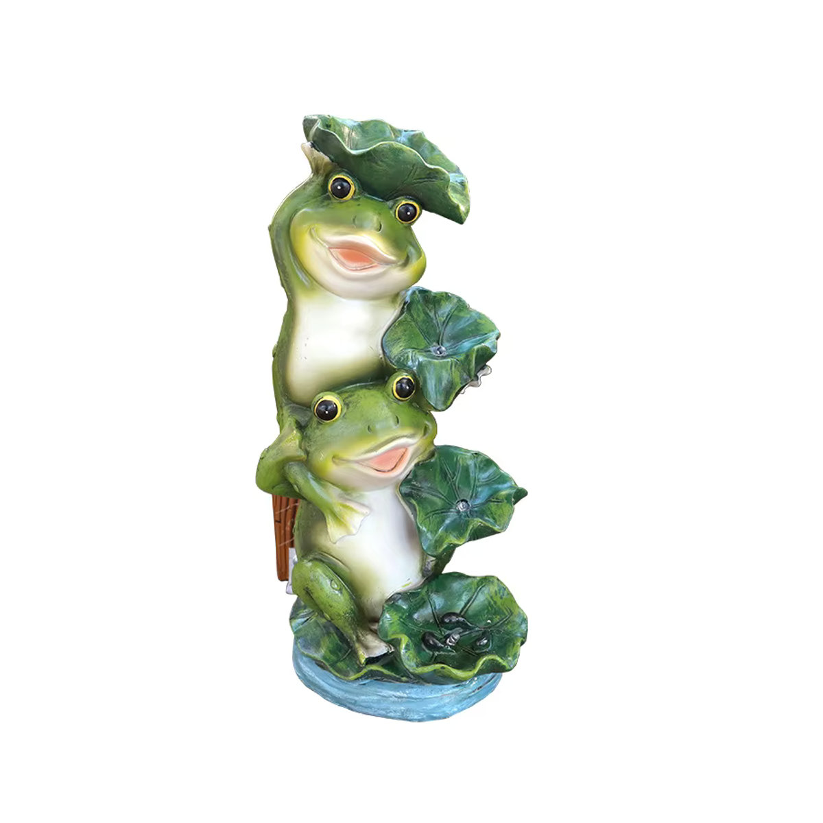 Leuchtende Solarleuchte Frosch aus Kunstharz in Grün als kreative Garten-Dekoration für deinen Außenbereich - Bild 5