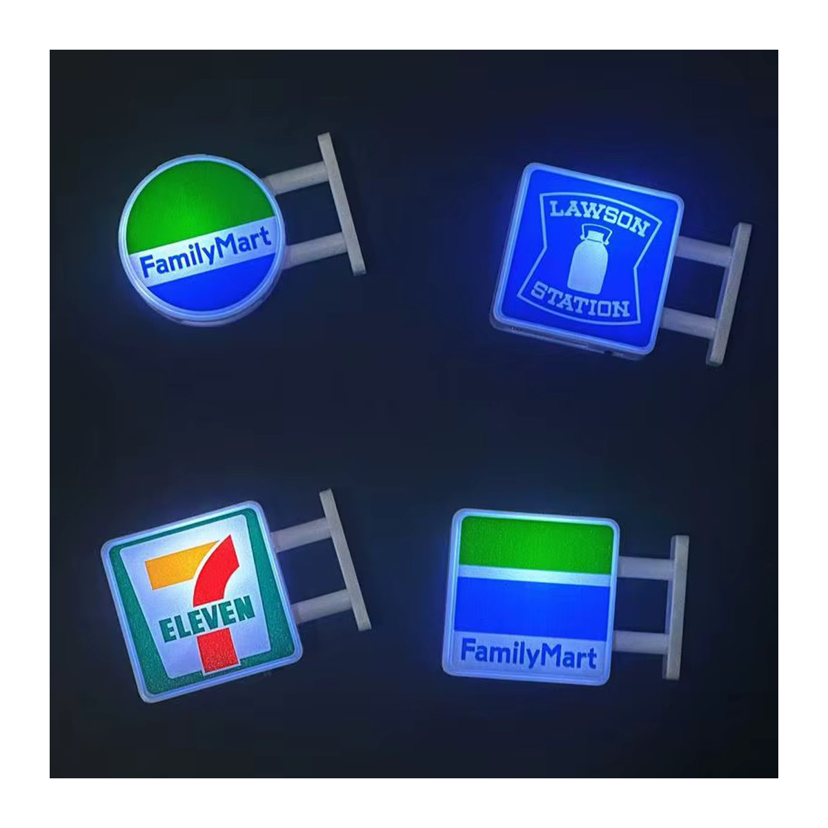 Leuchtendes Miniatur Modell eines Convenience Store Kühlschranks als Magnetisches Nachtlicht in Bunt - Bild 1