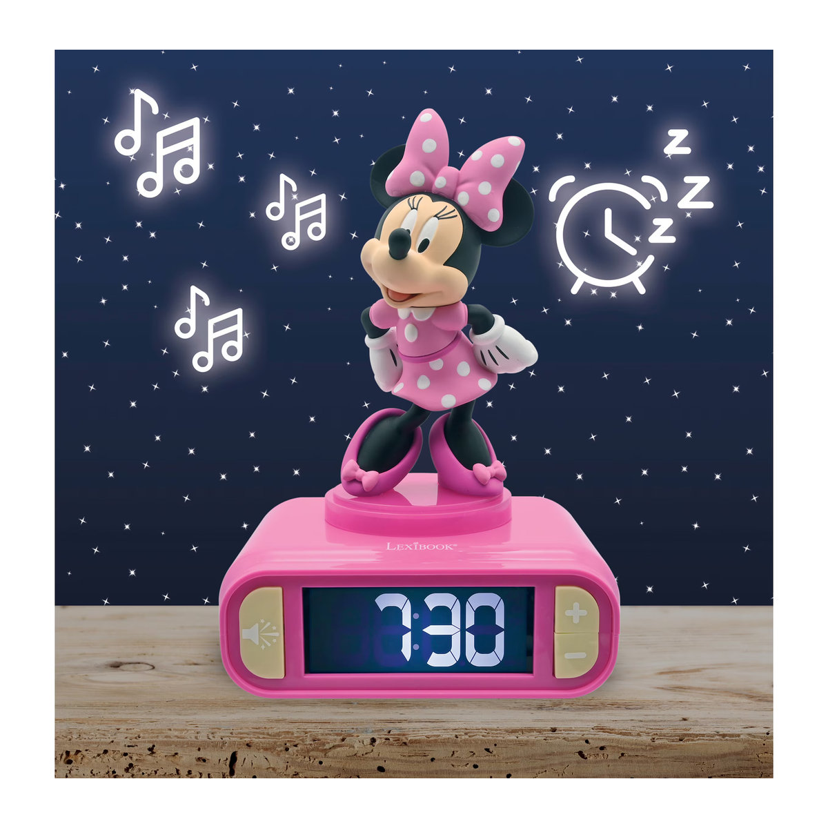 Lexibook 2in1 Wecker und Nachtlicht Minnie in Rosa - Bild 2