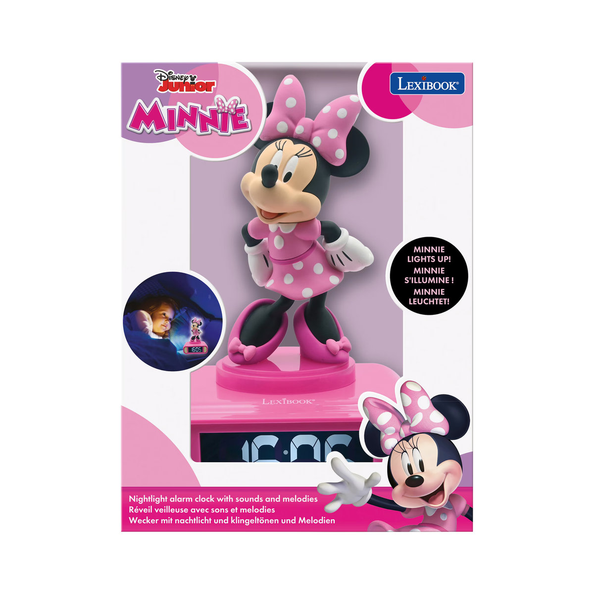Lexibook 2in1 Wecker und Nachtlicht Minnie in Rosa - Bild 3