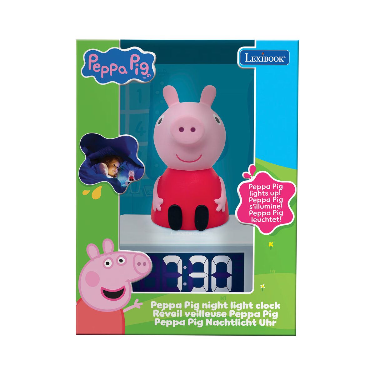 Lexibook Peppa Pig Digitaler Wecker mit Beleuchtung und Schlummerfunktion für Kinder, Mehrfarbig - Bild 3