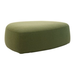 Leyform GOGO Pouf in Grün mit Stoffbezug, B: 124 cm, T: 109 cm, H: 44 cm