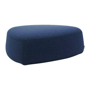 Leyform GOGO Pouf oval in Dunkelblau mit Stoffbezug, B: 124 cm, T: 109 cm, H: 44 cm