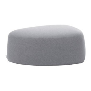 Leyform GOGO Pouf oval in Grau mit Stoffbezug, B: 98 cm, T: 91 cm, H: 39 cm