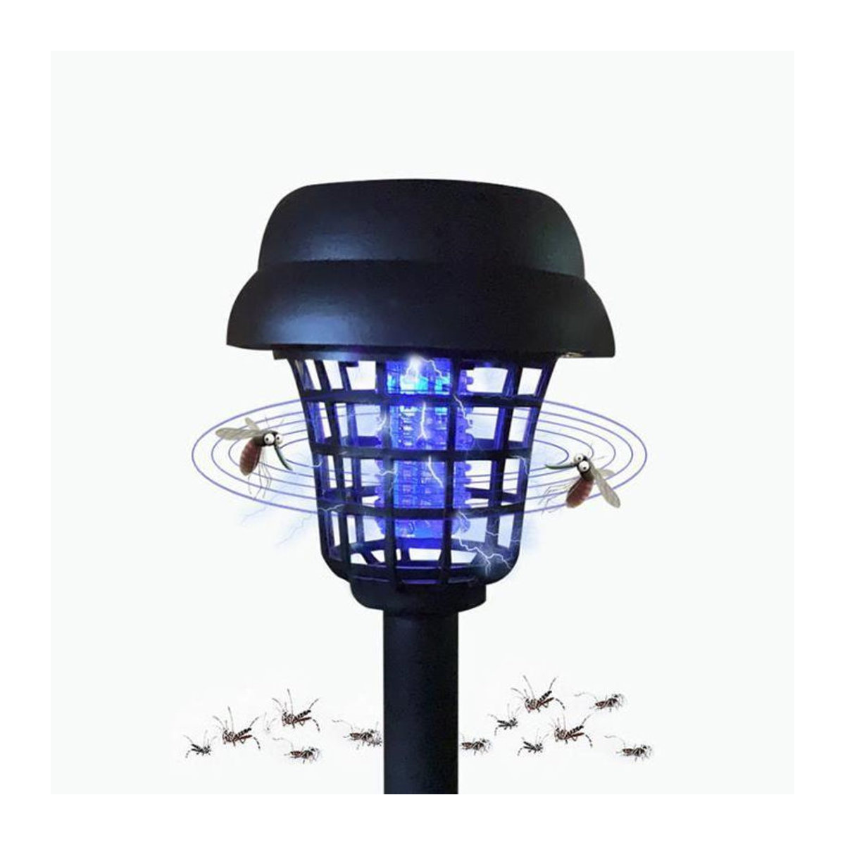 LG-EXPRO LED Solarleuchte Schwarz zur Mückenabwehr für den Garten und die Rasenfläche - Bild 1