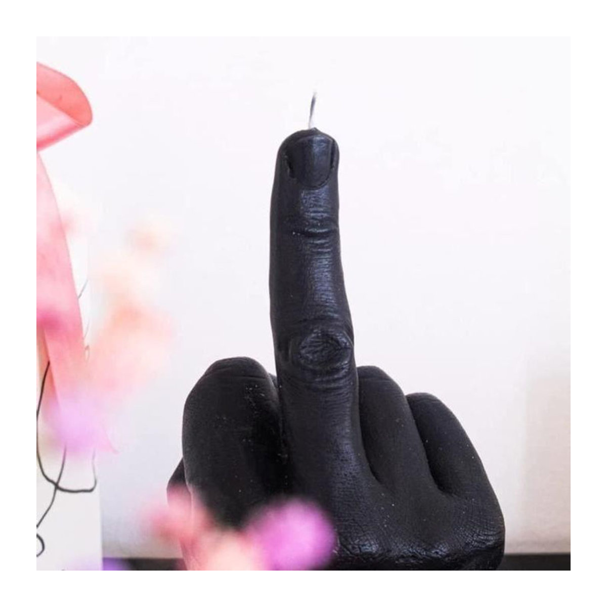 LG-EXPRO Middelvingerkaars Noir Duftkerze in Form eines Mittelfingers aus Sojawachs Schwarz - Bild 2