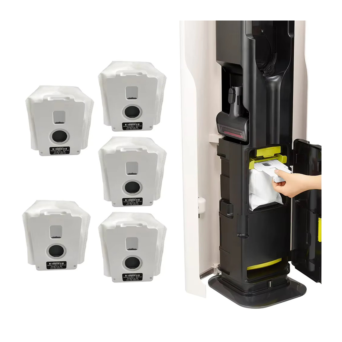 LG Staubbeutel Set für CordZero A9T Vakuum Turm, 3 oder 5 Stück, Weiß - Bild 5