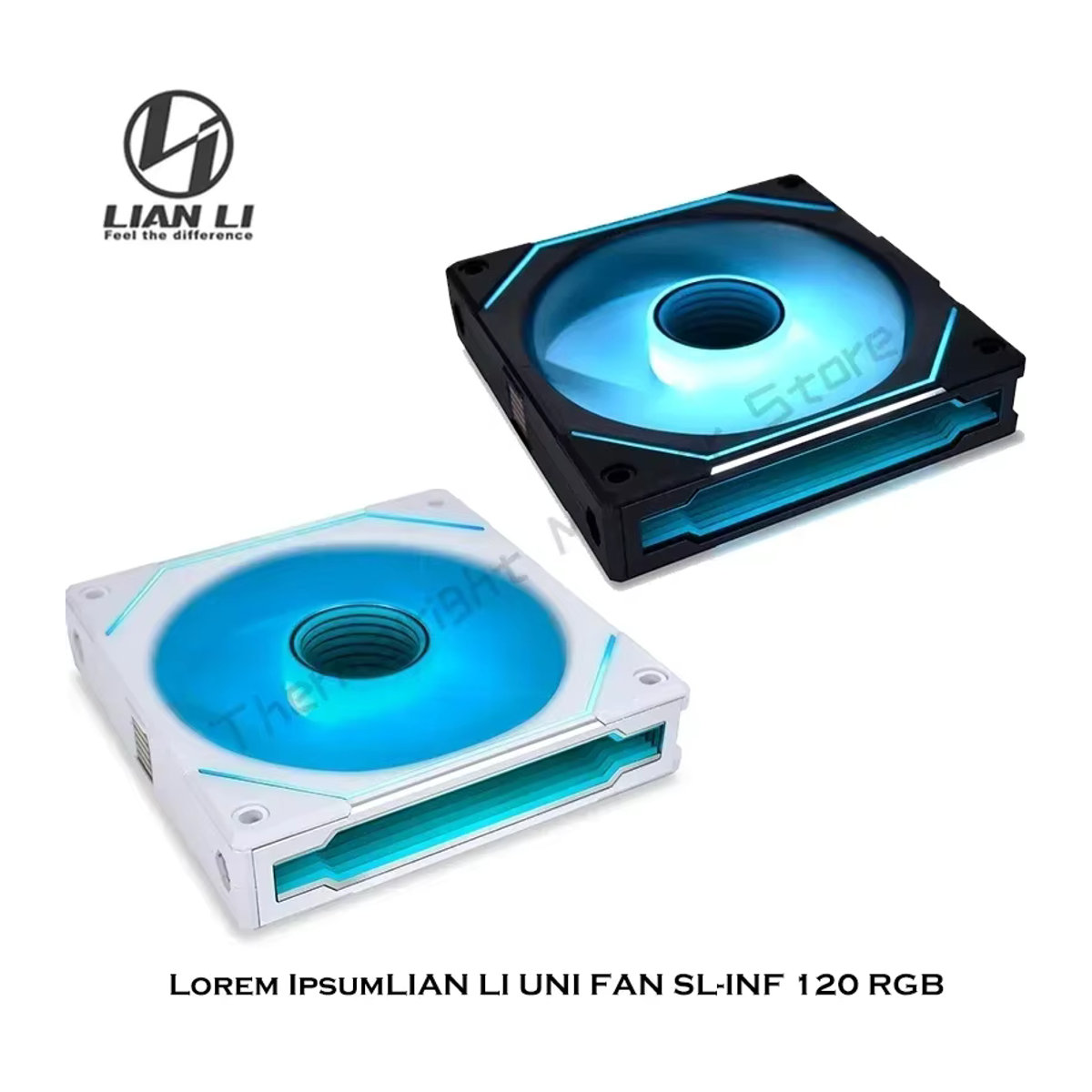 LIAN LI SL-INF 120 Reverse UNI FAN ARGB Lüfter mit umgekehrten Flügeln und Daisy-Chain Funktion, 12 cm, Schwarz oder Weiß - Bild 2