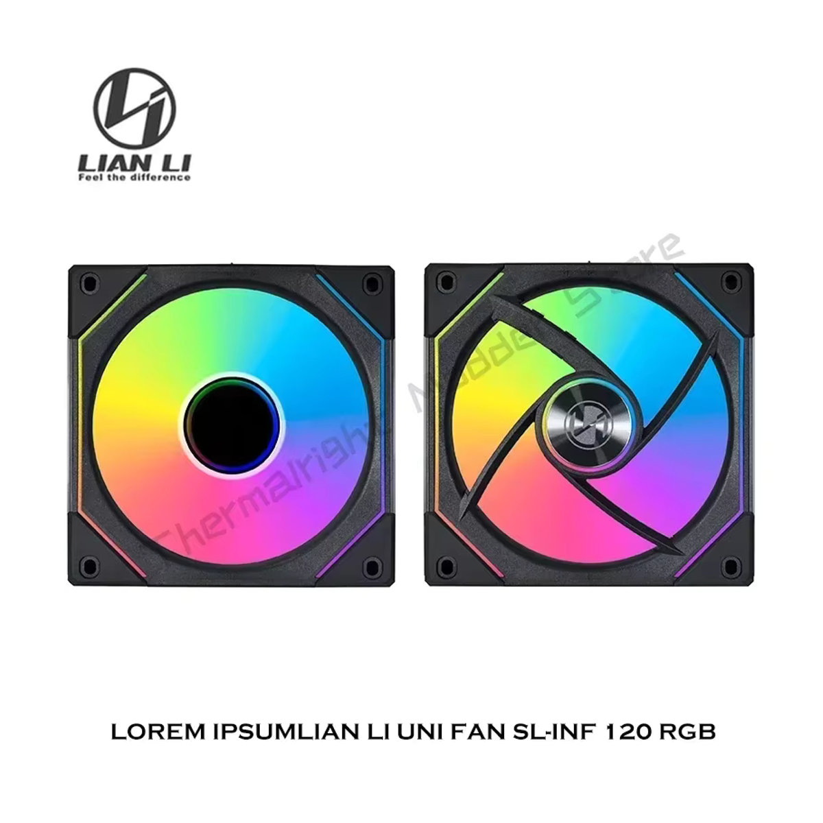 LIAN LI SL-INF 120 Reverse UNI FAN ARGB Lüfter mit umgekehrten Flügeln und Daisy-Chain Funktion, 12 cm, Schwarz oder Weiß - Bild 5