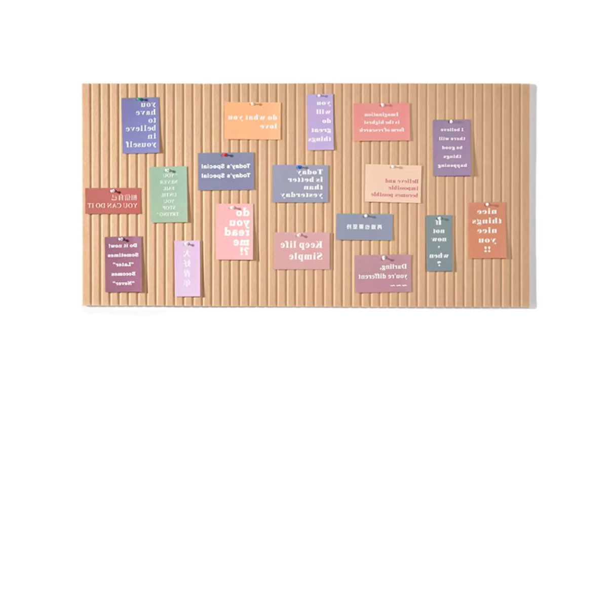 Libertas Message Board aus Filz im skandinavischen Design für Home Office und Kinderzimmer, Wandmontiert, Grau und Beige, B/H: 30 x 30 cm - Bild 2