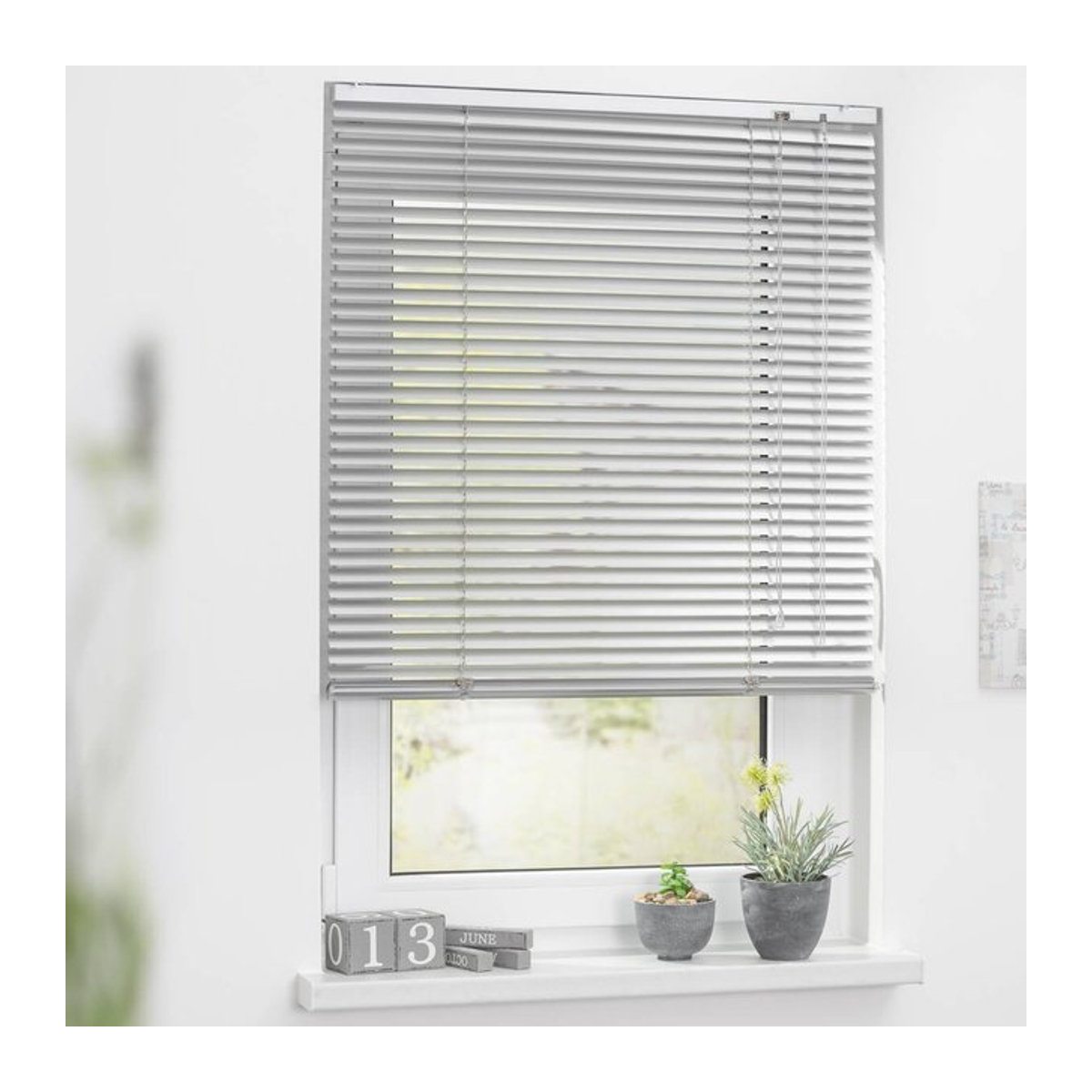 LICHTBLICK Alu-Jalousie in Silber, B: 120 cm, H: 160 cm - Bild 1