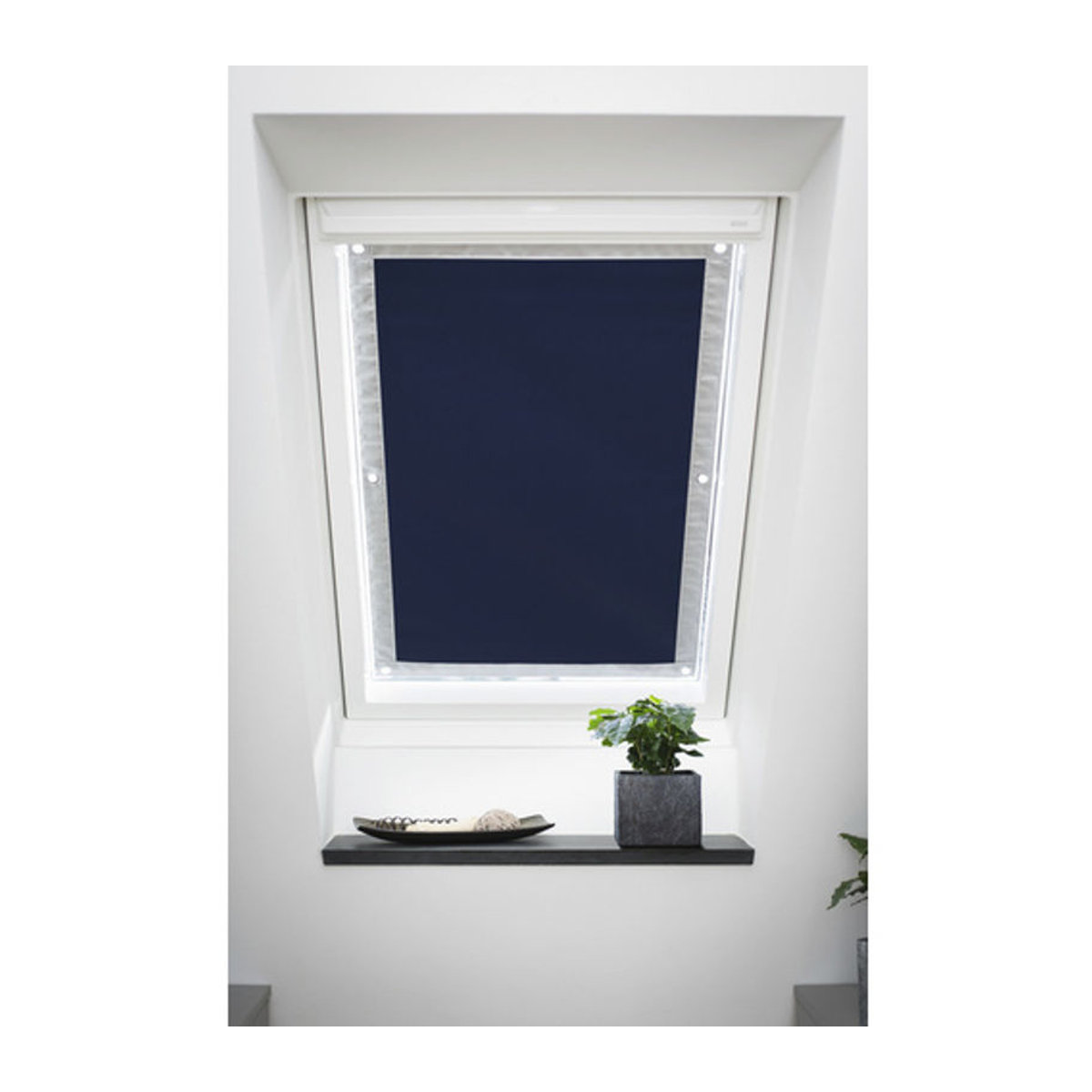 Lichtblick Dachfenster Sonnenschutz Haftfix Verdunkelung Blau B: 94 cm, H: 96,9 cm aus Polyester - Bild 5