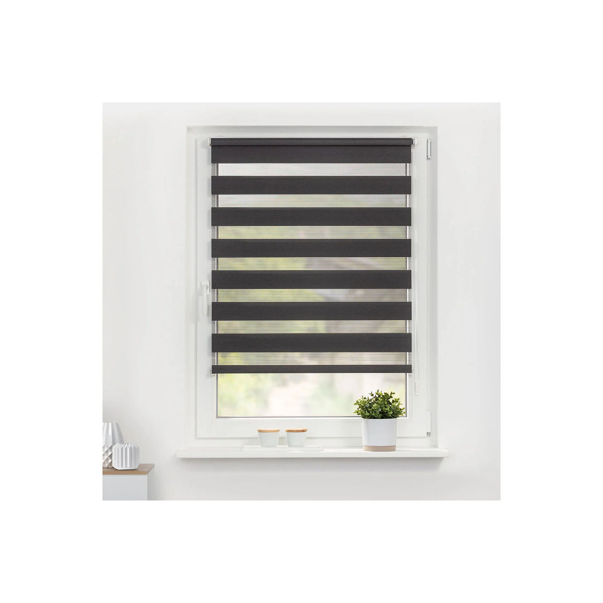 Lichtblick Doppelrollo Duo Klemmfix in Anthrazit B/L: 120 x 150 cm - Bild 2