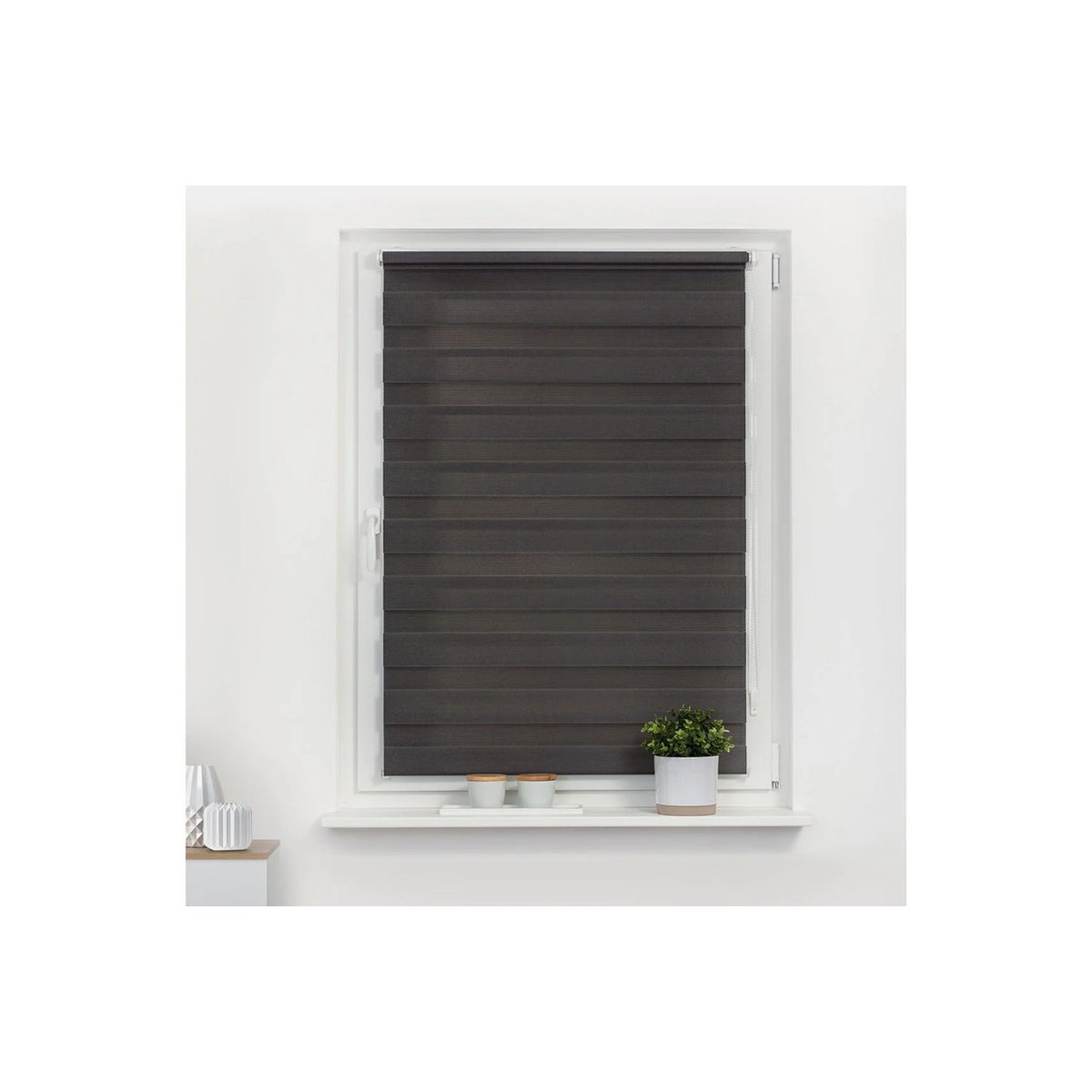 Lichtblick Doppelrollo Duo Klemmfix in Anthrazit B/L: 120 x 150 cm - Bild 3