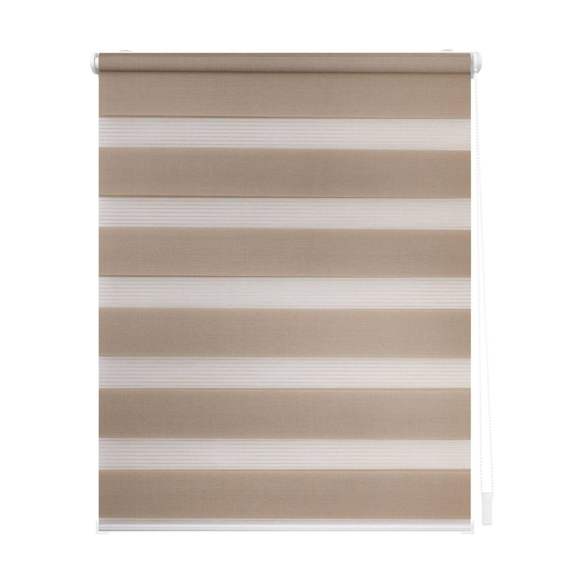 LICHTBLICK Doppelrollo Duo Klemmfix in Taupe, B: 120 cm, H: 150 cm - Bild 2