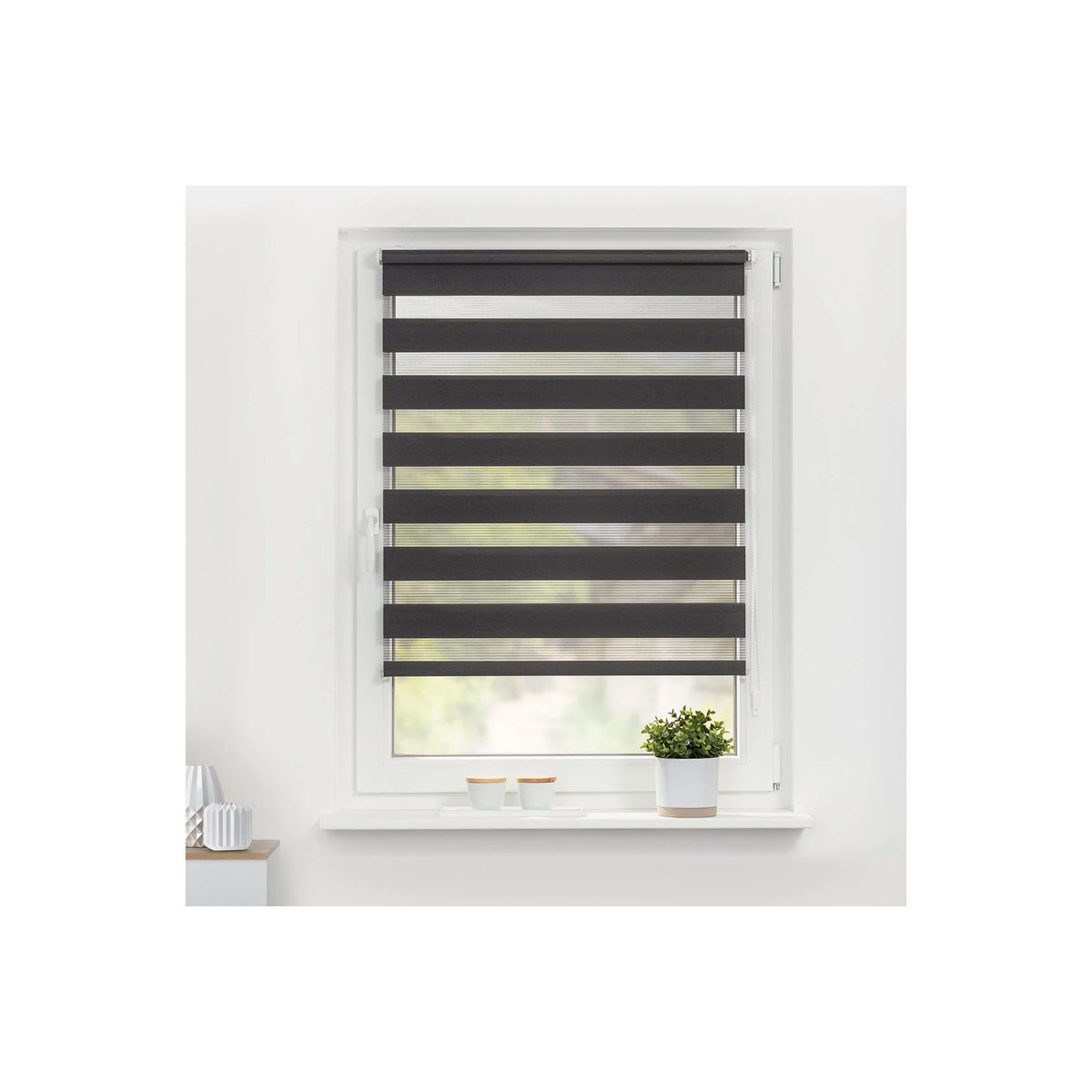 Lichtblick Duo Rollo Klemmfix, Anthrazit, B: 100 cm, H: 150 cm - Bild 2