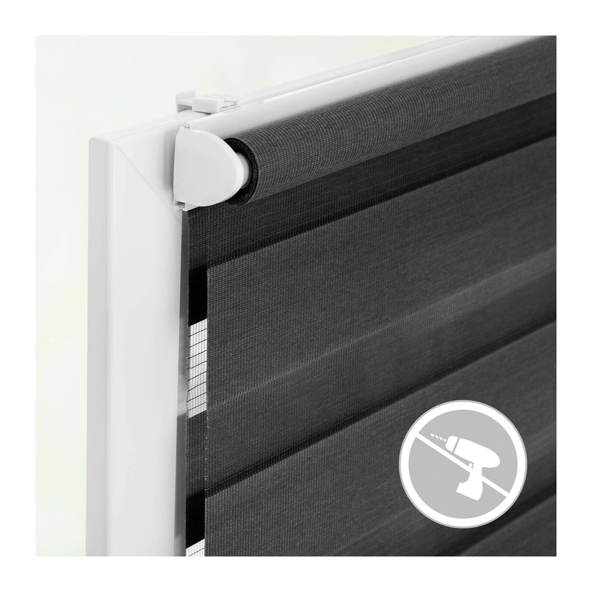 LICHTBLICK Duo Rollo Klemmfix, Anthrazit, B: 60 cm, H: 220 cm - Bild 8