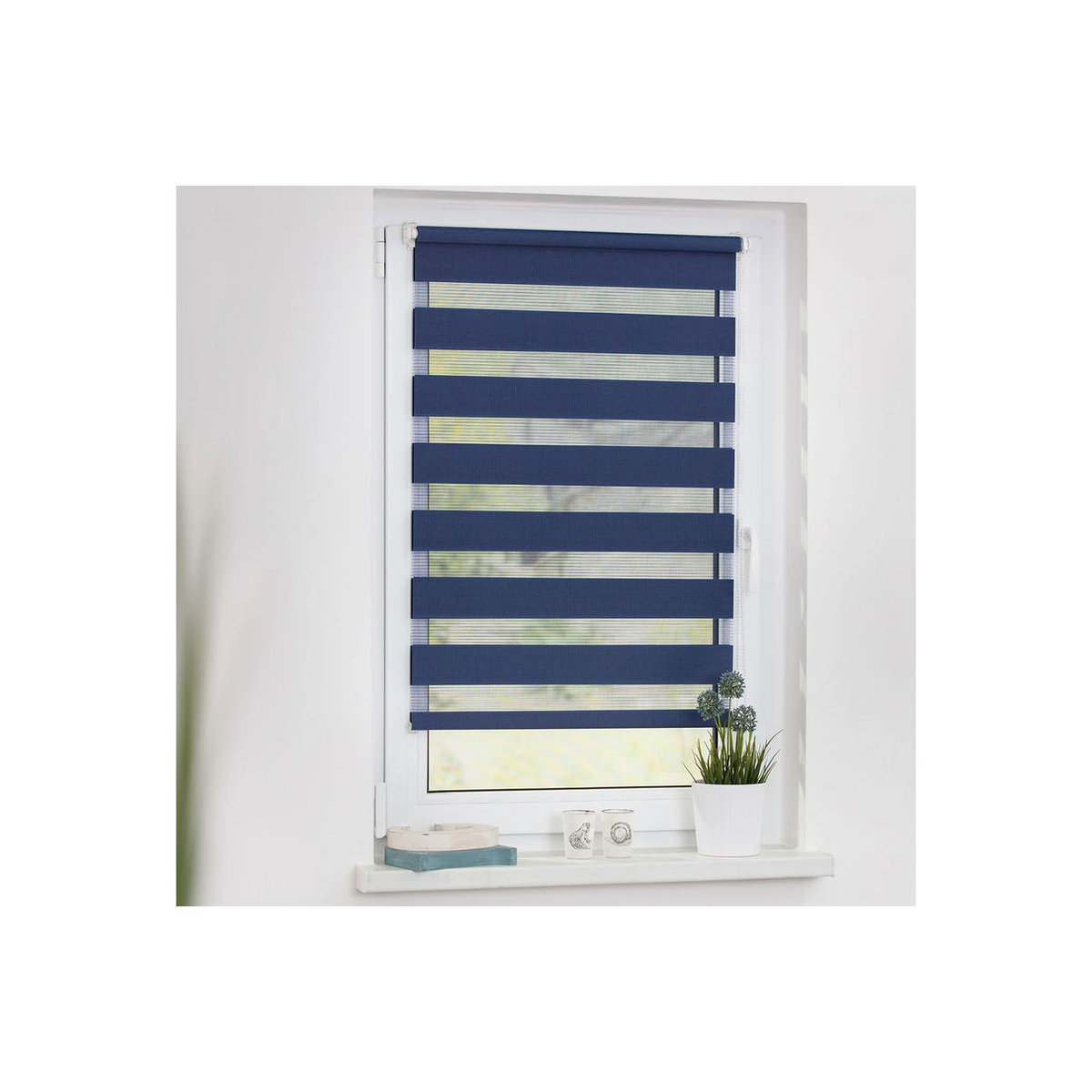Lichtblick Duo-Rollo Klemmfix blickdicht Blau B/H: 60 x 150 cm - Bild 2