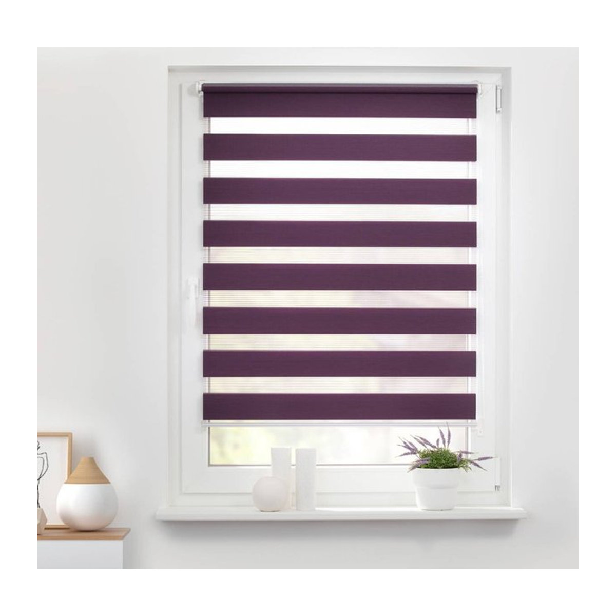 LICHTBLICK Duo Rollo Klemmfix, Brombeere, B: 50 cm, H: 150 cm - Bild 4