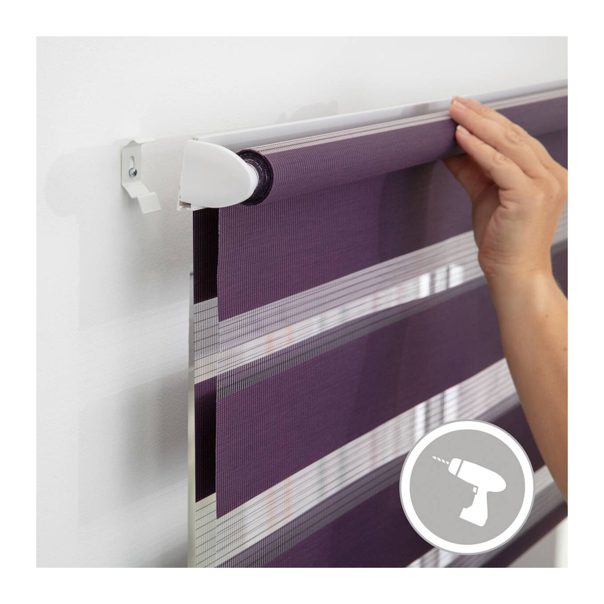 LICHTBLICK Duo Rollo Klemmfix, Brombeere, B: 50 cm, H: 150 cm - Bild 5