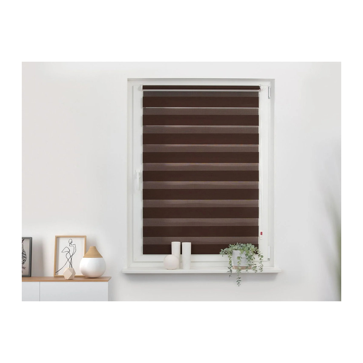 LICHTBLICK Duo Rollo Klemmfix Dunkelbraun B: 50 cm, H: 150 cm - Bild 3