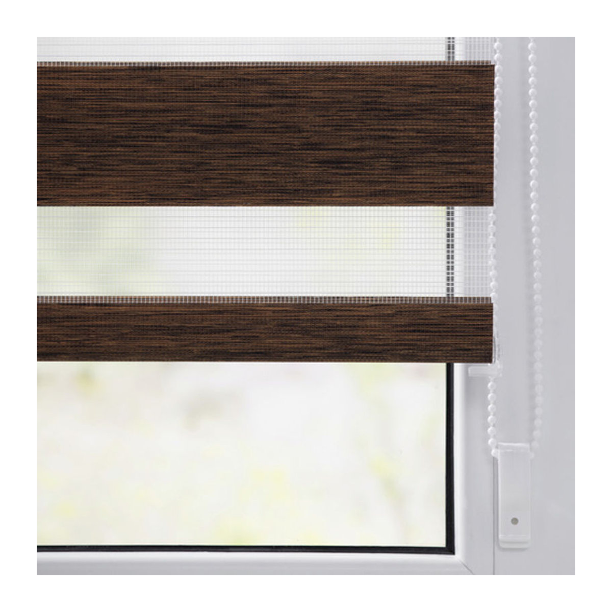 Lichtblick Duo-Rollo Klemmfix Dunkelbraun Polyester B x L: 70 x 150 cm - Bild 5