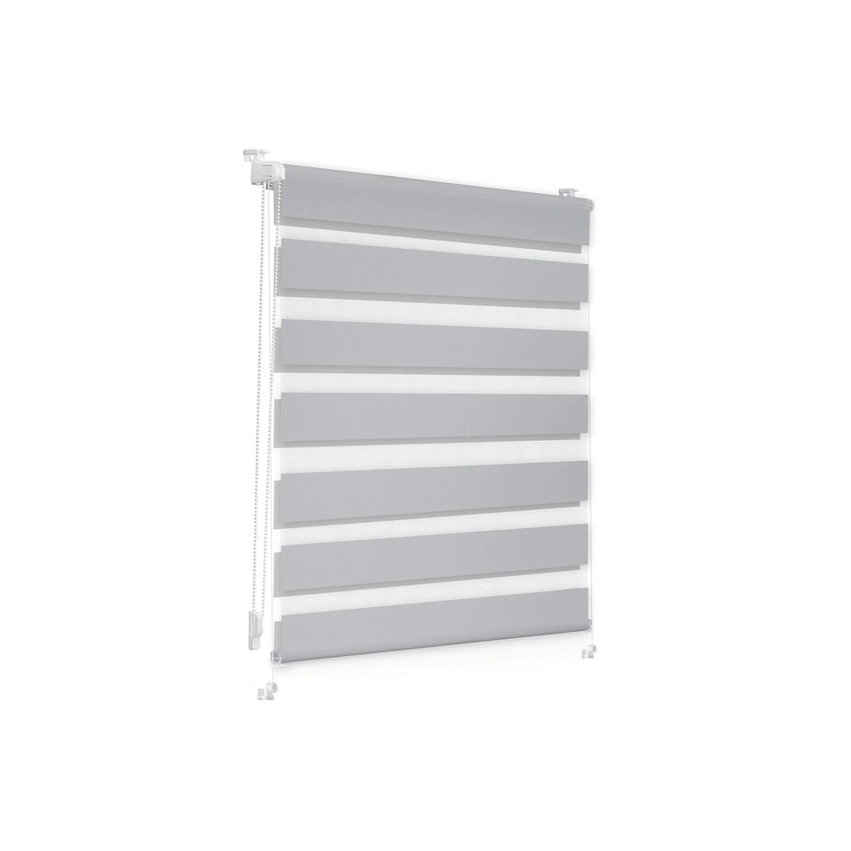 Lichtblick Duo-Rollo Klemmfix Grau ohne Bohren B x L: 80 x 150 cm - Bild 4