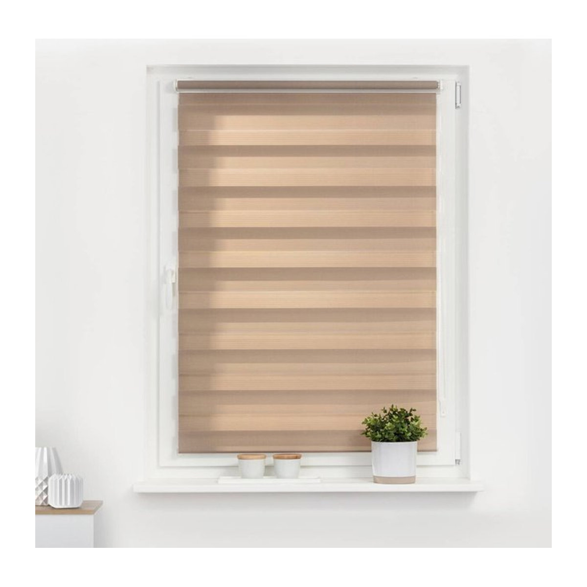 LICHTBLICK Duo Rollo Klemmfix in Taupe, B: 45 cm, H: 150 cm - Bild 4
