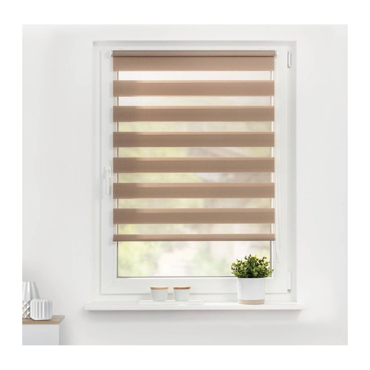 LICHTBLICK Duo Rollo Klemmfix in Taupe, B: 50 cm, H: 150 cm - Bild 4