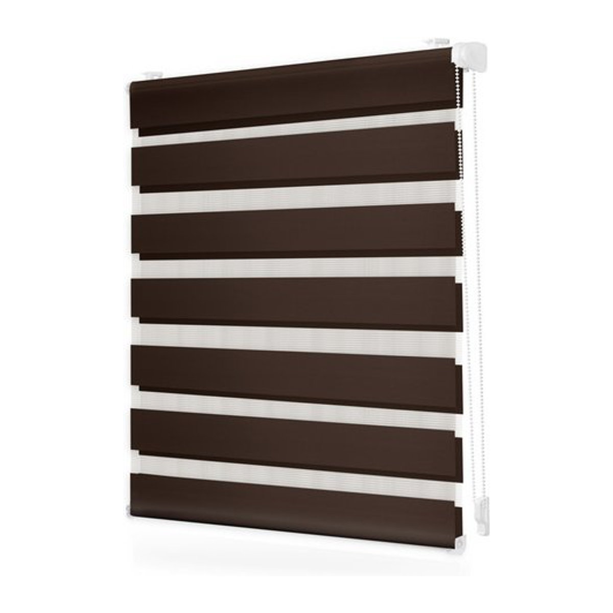 Lichtblick Duo Rollo Klemmfix ohne Bohren aus Polyester, Dunkelbraun, B: 80 cm, H: 150 cm - Bild 8