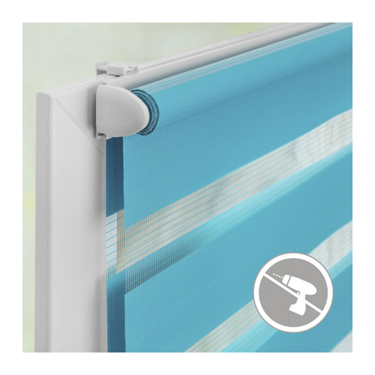 Lichtblick Duo Rollo Klemmfix ohne Bohren, Blau, B: 80 cm, H: 200 cm - Bild 6