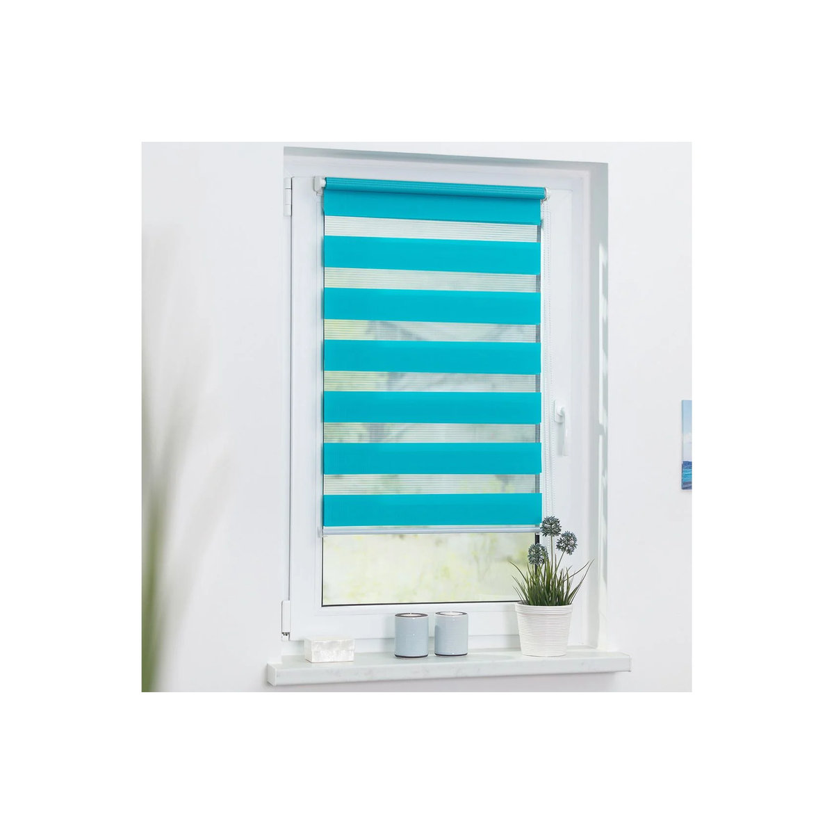 LICHTBLICK Duo Rollo Klemmfix ohne Bohren Blau B/H: 90 x 150 cm - Bild 3