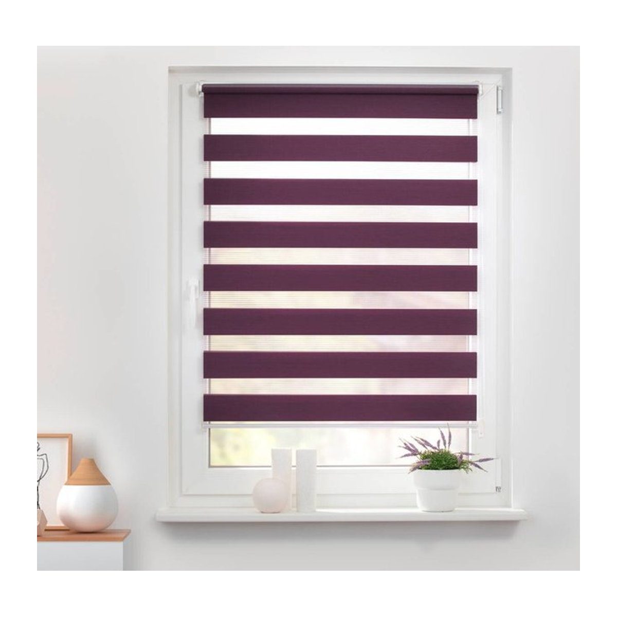 Lichtblick Duo Rollo Klemmfix ohne Bohren Brombeer B: 60 cm, H: 150 cm - Bild 5