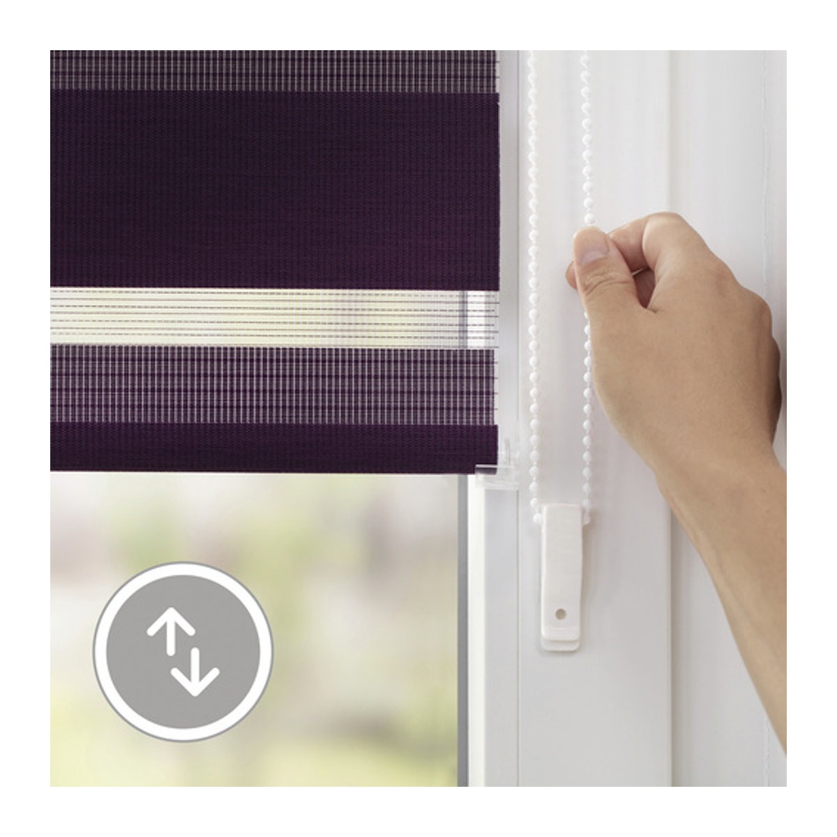 Lichtblick Duo Rollo Klemmfix ohne Bohren Brombeer B x H: 70 x 150 cm - Bild 10