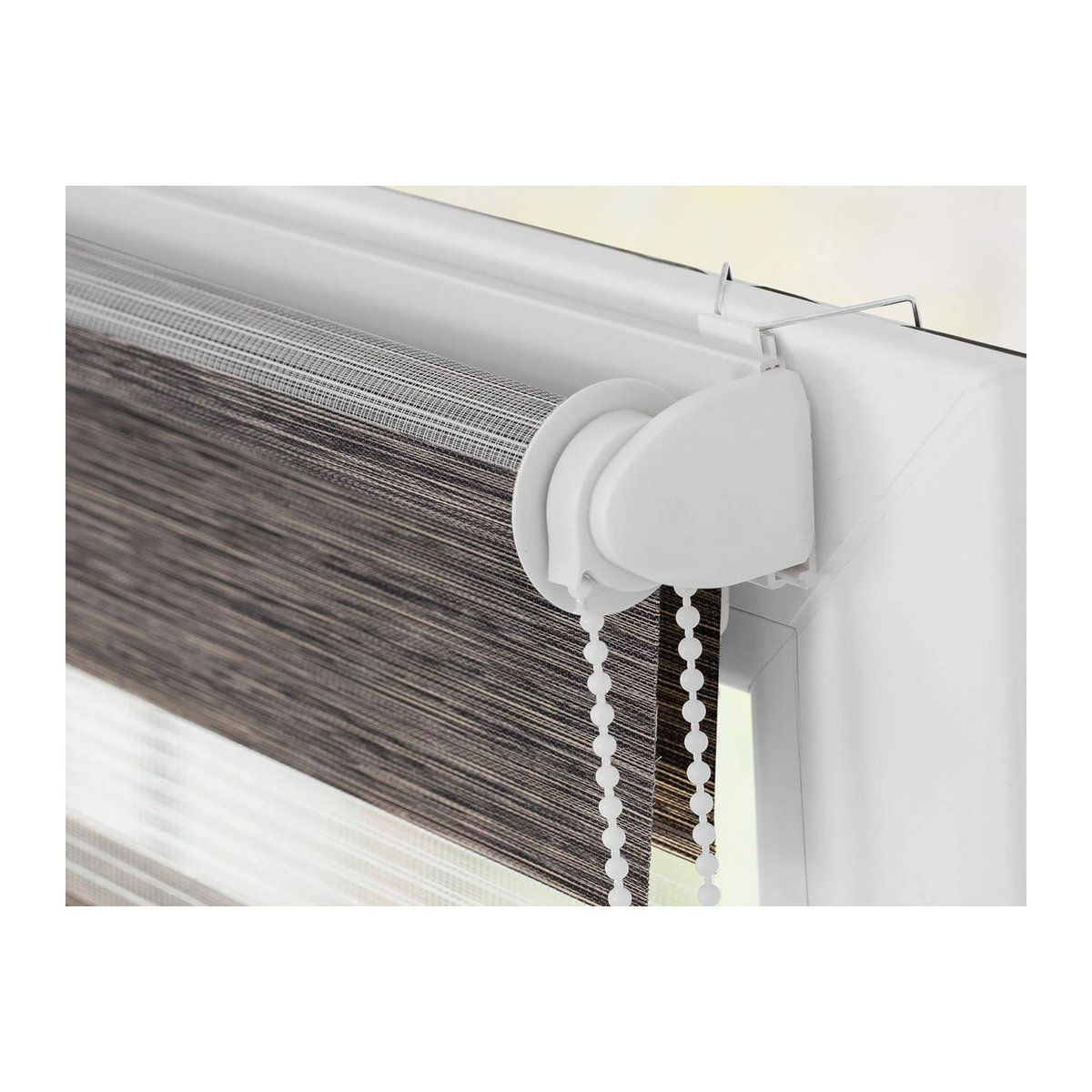 Lichtblick Duo Rollo Klemmfix ohne Bohren, hellbraun meliert, B: 60 cm, H: 150 cm - Bild 4