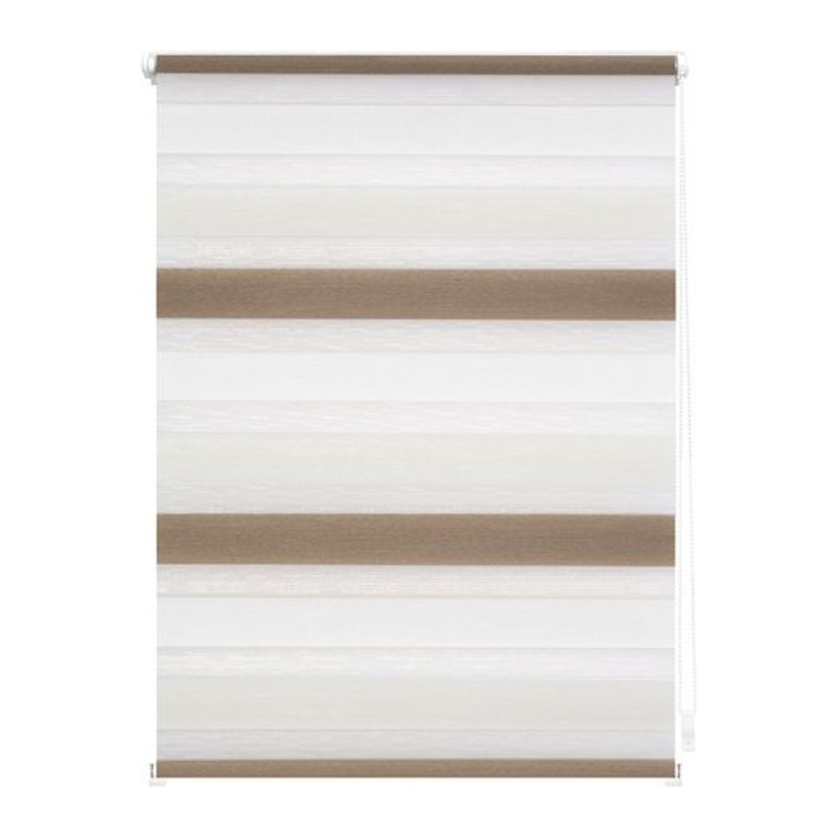 Lichtblick Duo-Rollo Klemmfix ohne Bohren, mehrfarbig in Creme, Weiß und Braun, Breite: 110 cm, Länge: 150 cm - Bild 1