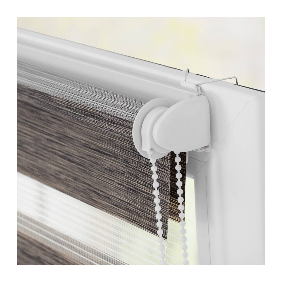 Lichtblick Duo Rollo Klemmfix ohne Bohren meliert Hellbraun B: 70 cm, H: 150 cm - Bild 6