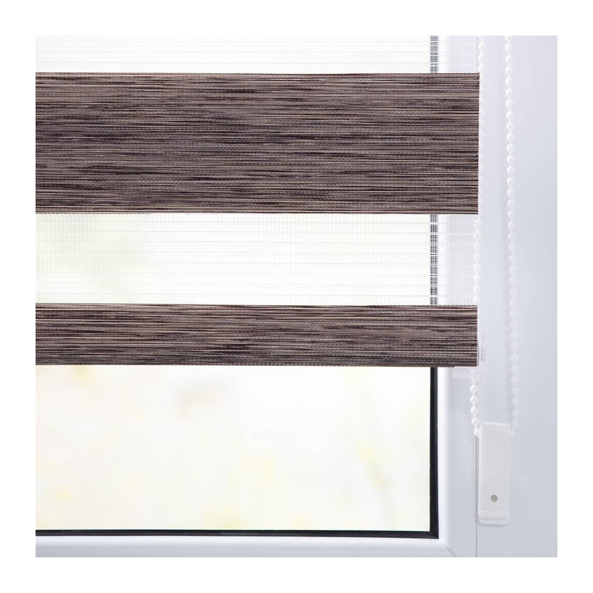 Lichtblick Duo Rollo Klemmfix ohne Bohren meliert Hellbraun B/H: 90 x 150 cm - Bild 7