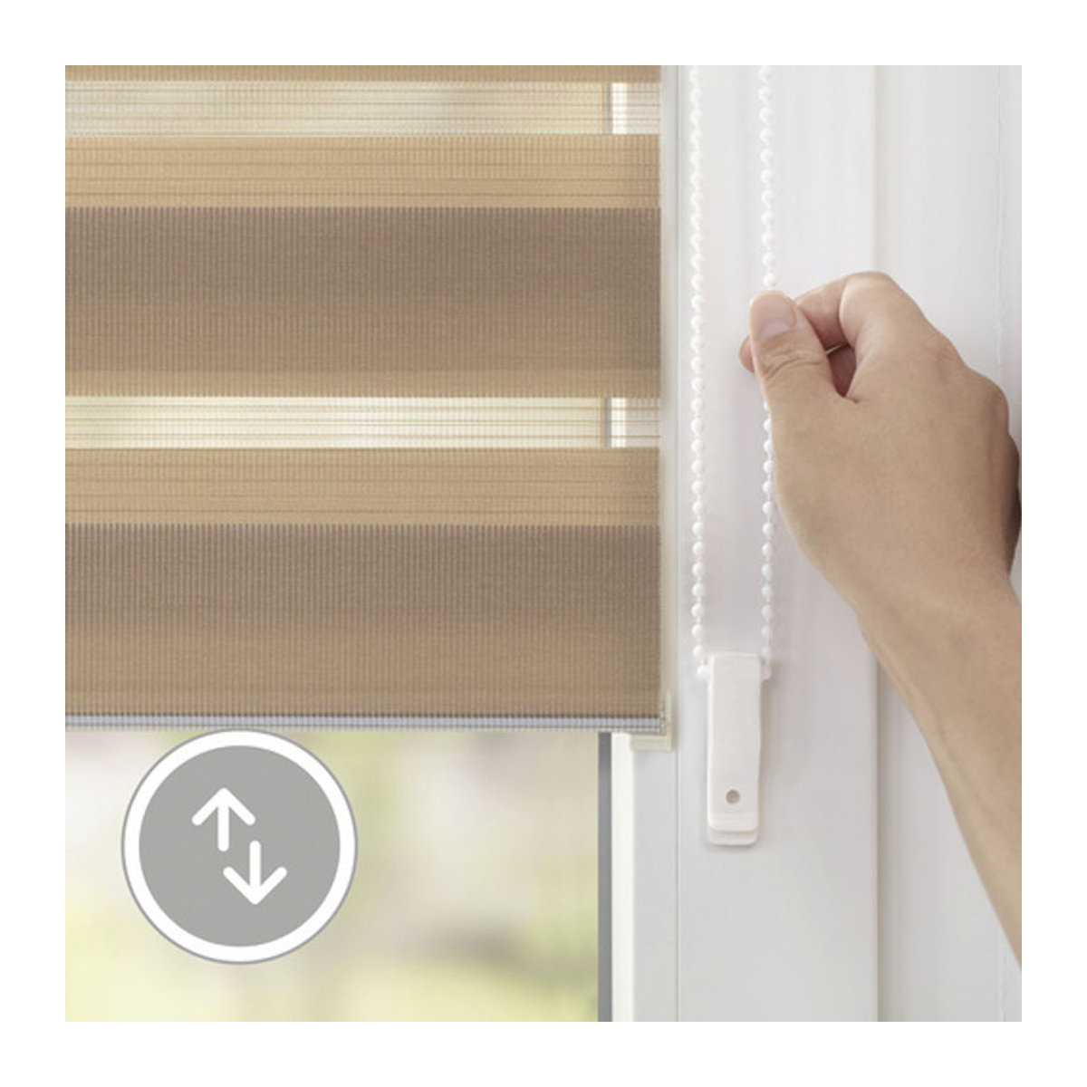 Lichtblick Duo Rollo Klemmfix Taupe B: 70 cm, H: 220 cm - Bild 4