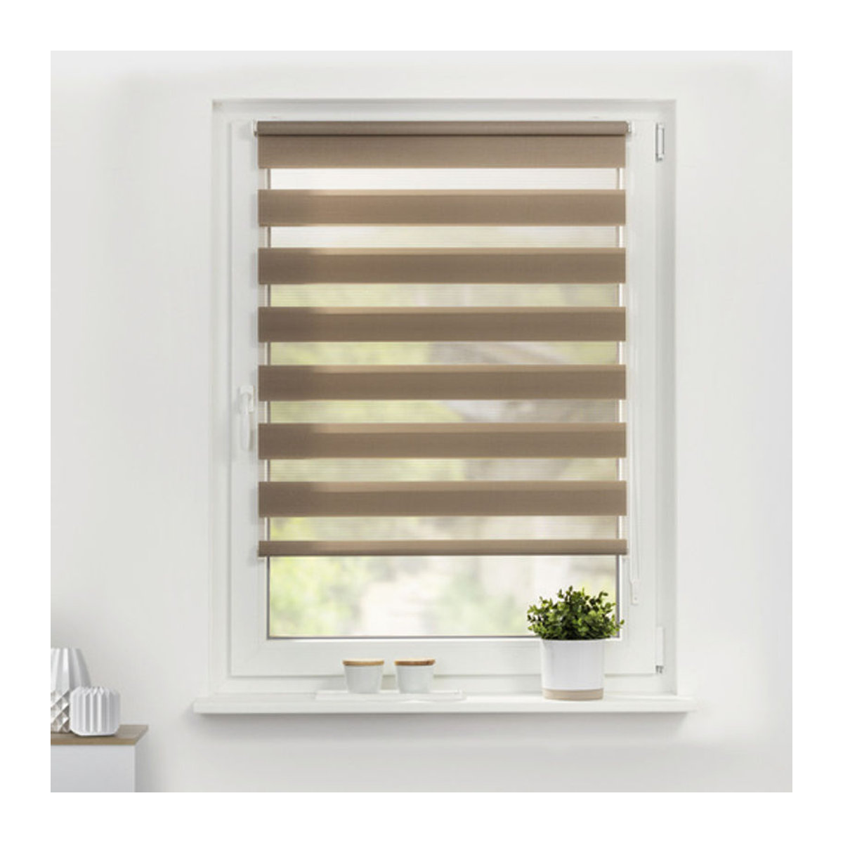 Lichtblick Duo Rollo Klemmfix Taupe B: 70 cm, H: 220 cm - Bild 6