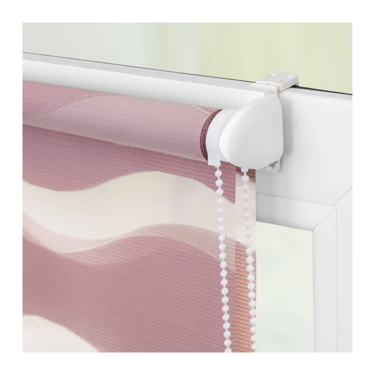Lichtblick Duo Rollo Welle Klemmfix ohne Bohren, Altrosa, B: 80 cm, H: 150 cm - Bild 4