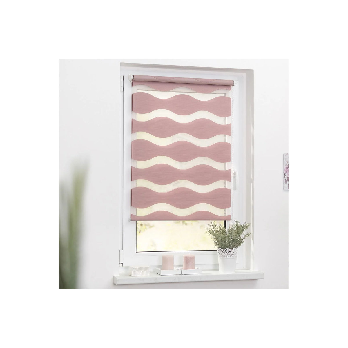 Lichtblick Duo Rollo Welle Klemmfix ohne Bohren Altrosa B/H: 60 x 150 cm - Bild 2