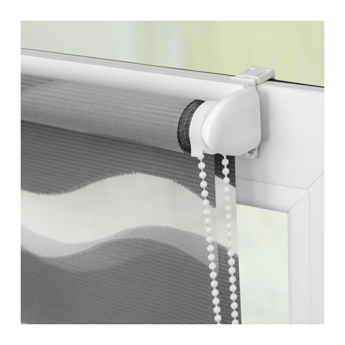 Lichtblick Duo Rollo Welle Klemmfix ohne Bohren Grau B/H: 80 x 150 cm - Bild 6