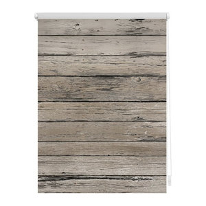 Lichtblick Klemmfix Rollo mit Brettern in Braun, B: 60 cm, H: 150 cm