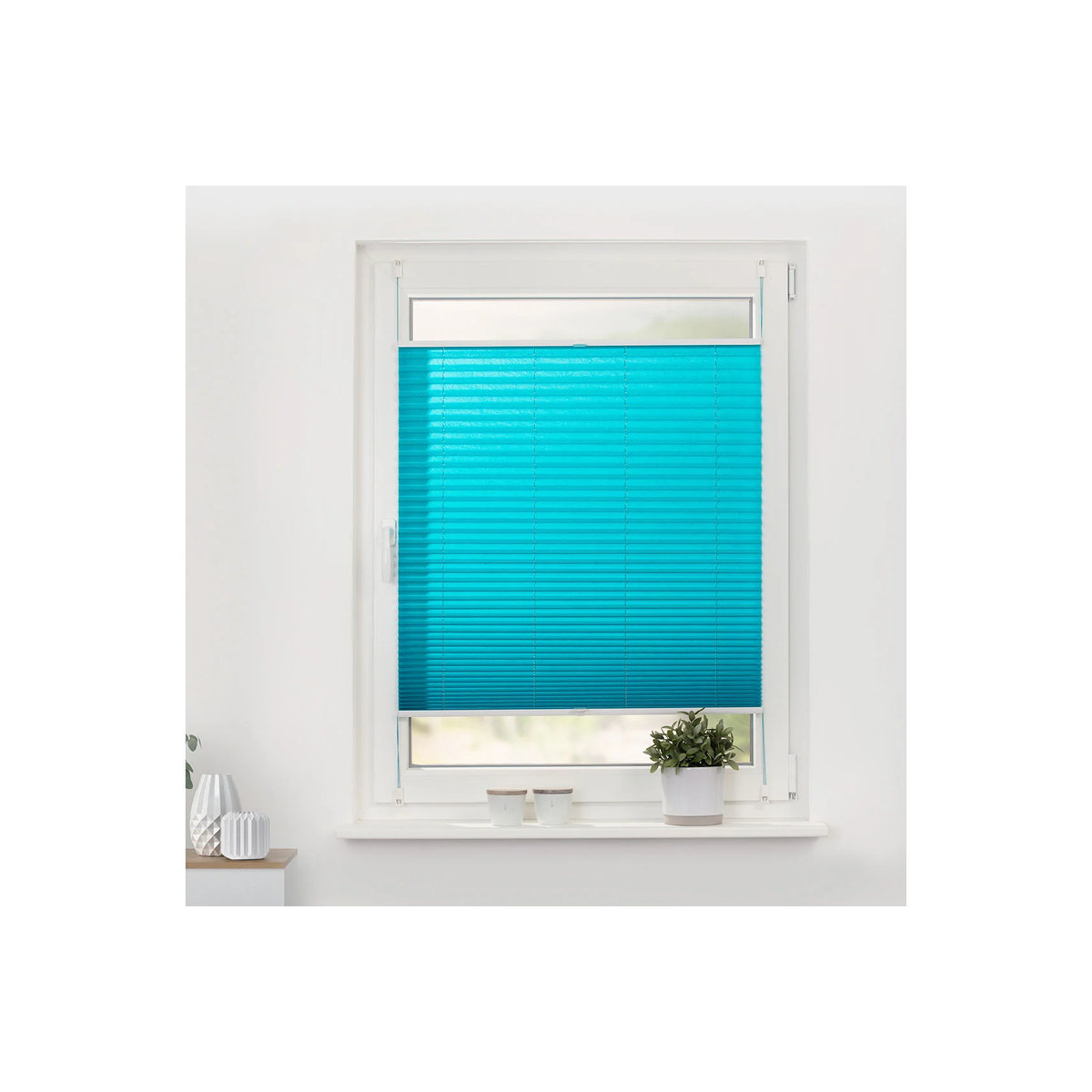 LICHTBLICK Plissee Klemmfix Blau B/H: 55 x 130 cm - Bild 2