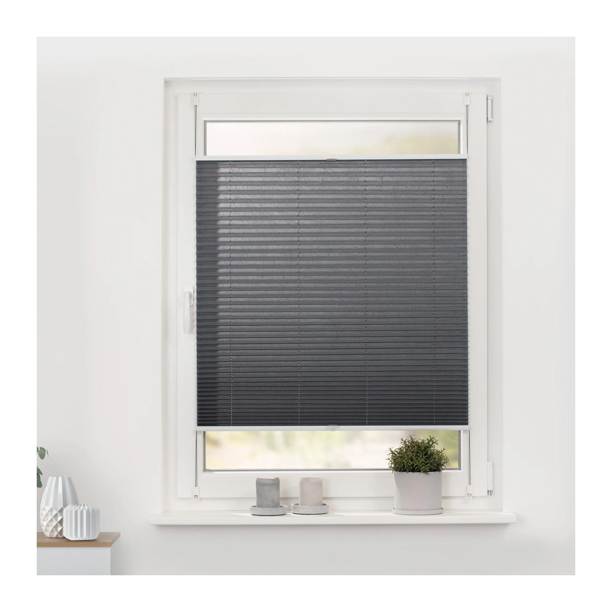 Lichtblick Plissee Klemmfix Grau B/H: 50 x 130 cm - Bild 2